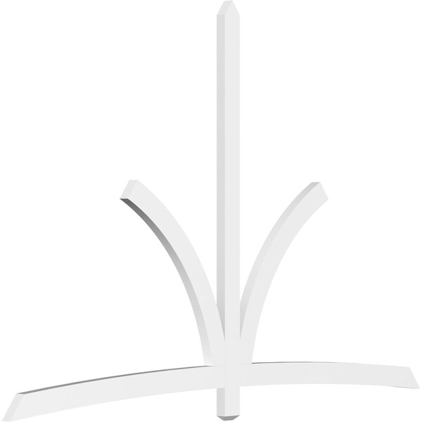 Ekena Millwork Davenport Architectural Grade PVC Gable Bracket, 108"W x 72"H x 2"D x 4"F, 16/12 Pitch GBP108X72X0204DAV00 - main